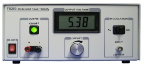 TS200 is a Modulated Power Supply and also a signal/function generator amplifier.