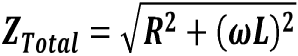 Calculate the AC electromagnet total impedance using this equation.