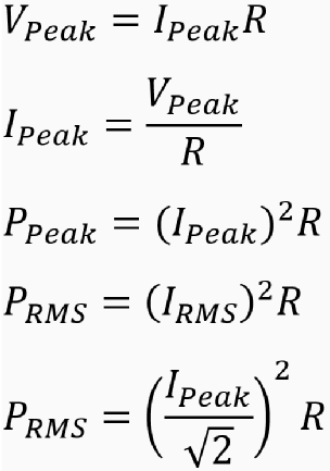 Equations for resonant piezo driver.